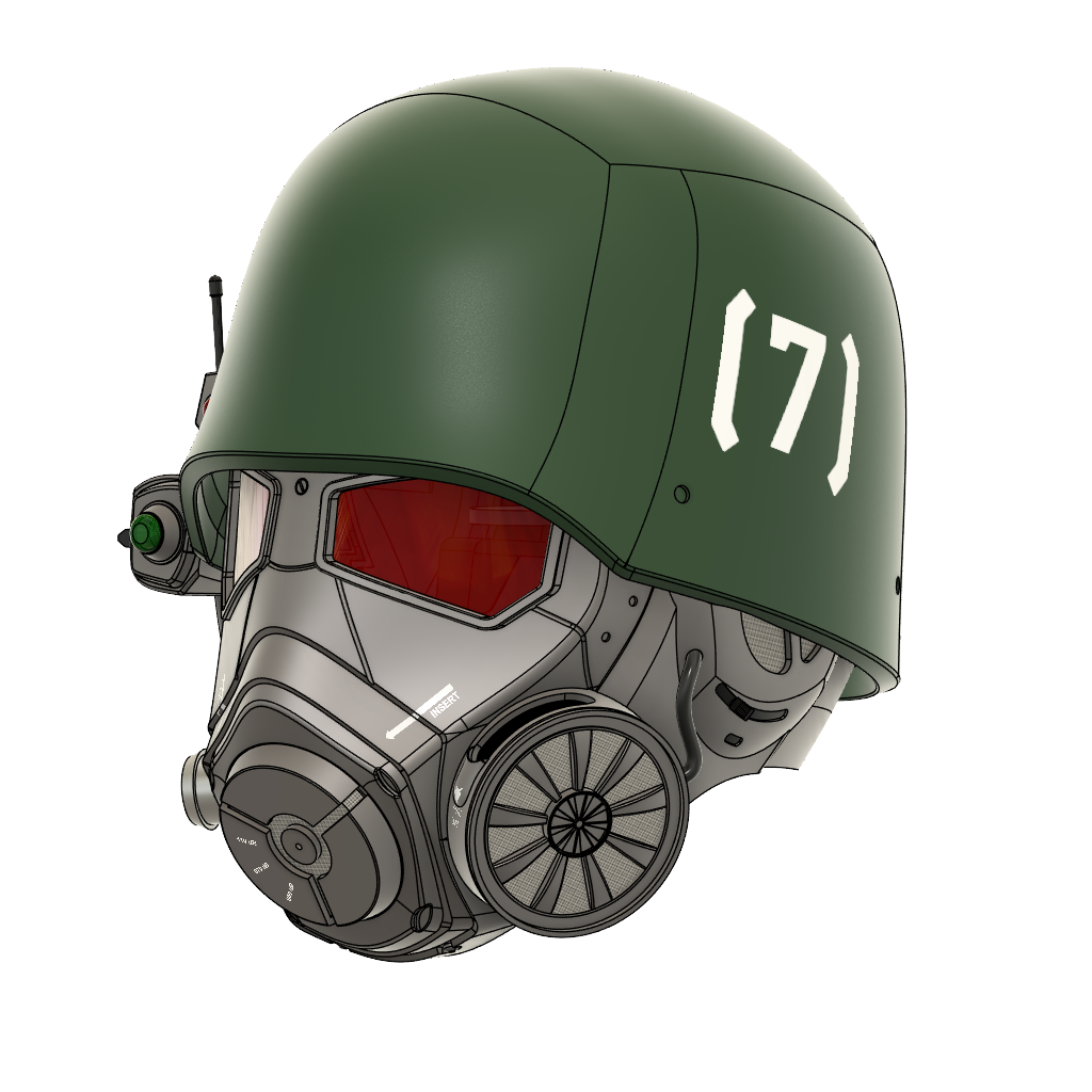 Fallout Ranger Helmet Concept Fallout NCR Ranger Helmet | Scaled to Fit | Raw DIY Kit – 3D Cauldron